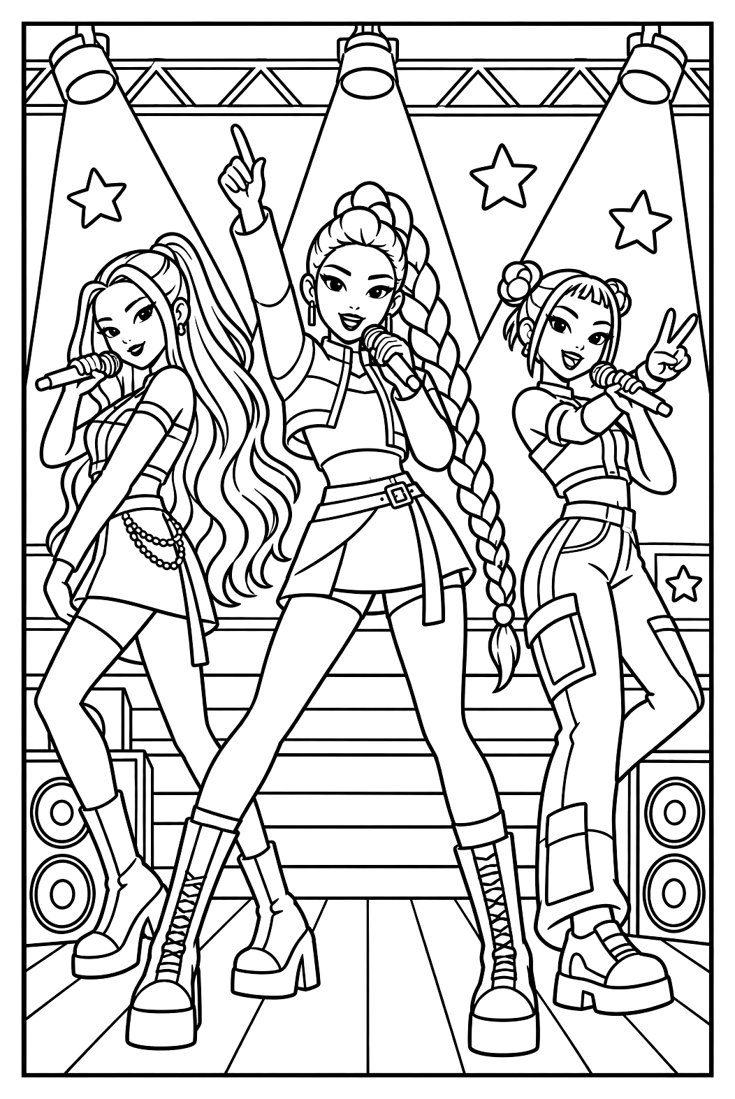 KPop Demon Hunters Coloring Pages – 29 Free Printables | Coloring Pup