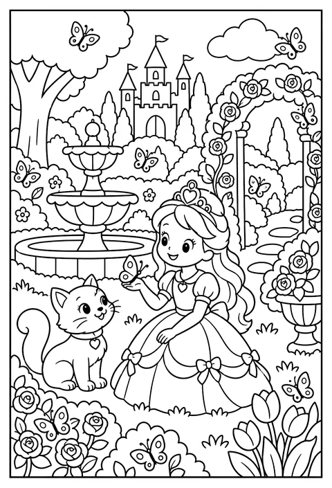 Hidden-object page coloring page